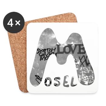 Moselle Love - Coasters (set of 4) - white - Front