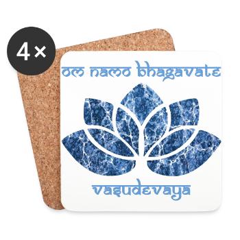 mantra om namo bhagavate vasudevaya e 206 - Coasters (set of 4) - white - Front