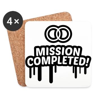Mission marriage successfully met 1.3c. - Coasters (set of 4) - white - Front