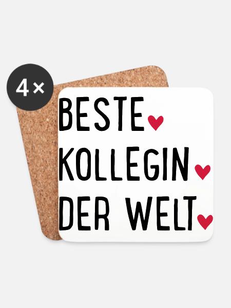 Kollegin - Untersetzer (4er-Set) - Weiß