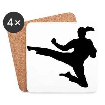 Martial Arts - woman - Coasters (set of 4) - white - Front
