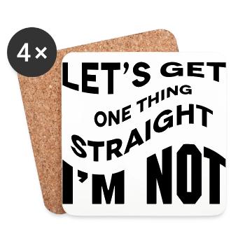 Straight - Dessous de verre (lot de 4) - blanc - Devant