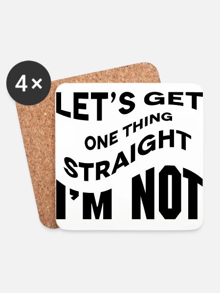 Straight - Coasters (set of 4) - white