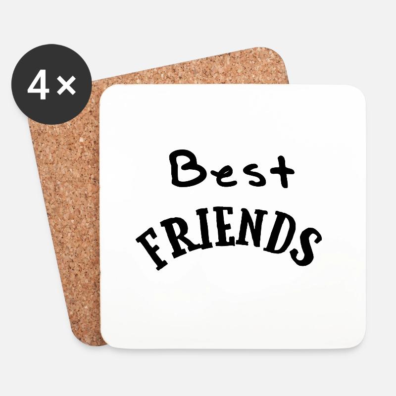 Best friends - Untersetzer (4er-Set) - Weiß