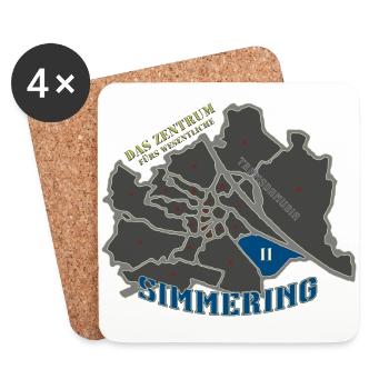 Wien Simmering - Untersetzer (4er-Set) - Weiß - Vorne
