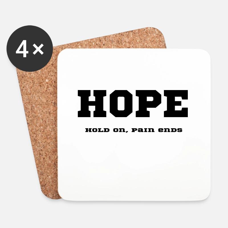 Hope - Untersetzer (4er-Set) - Weiß