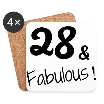 28 / geburtstag / Sport / birthday / - Untersetzer (4er-Set) - Weiß - Vorne