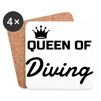 Scuba Diving Diver Plongée Sous-Marine Tauchen - Coasters (set of 4) - white - Front