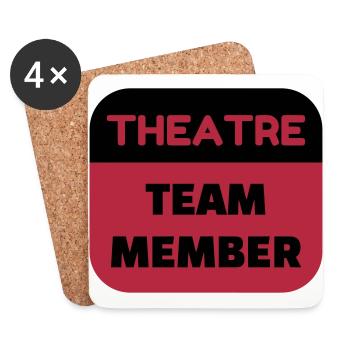 Theater / Theatre / Theaterleute / Schauspieler - Untersetzer (4er-Set) - Weiß - Vorne