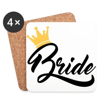 bride - Untersetzer (4er-Set) - Weiß - Vorne