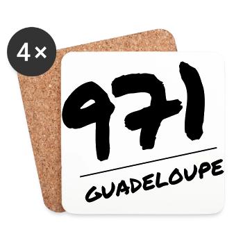 Guadeloupe 971 Guadeloupéen Guadeloupéenne Gwada - Coasters (set of 4) - white - Front