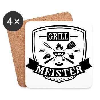 Grill Master - Coasters (set of 4) - white - Front