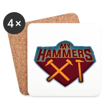 YouTube-Kanal von MyHammers11 - Untersetzer (4er-Set) - Weiß - Vorne