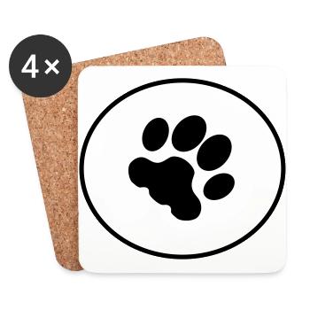 Paw Print - Coasters (set of 4) - white - Front