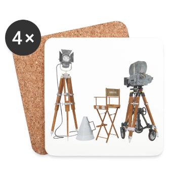 Équipement de caméra pour les films - Dessous de verre (lot de 4) - blanc - Devant