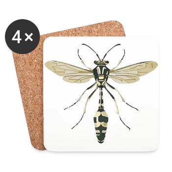insect - Coasters (set of 4) - white - Front