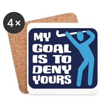feldhockey fieldhockey-goal is to deny yours - Coasters (set of 4) - white - Front