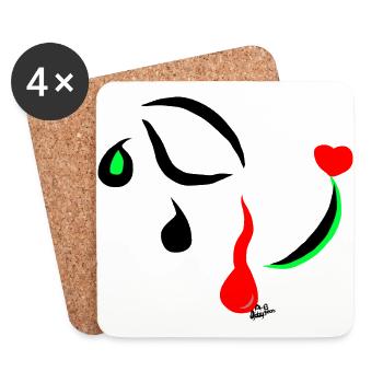 Association Against the Abuse of Women - Coasters (set of 4) - white - Front