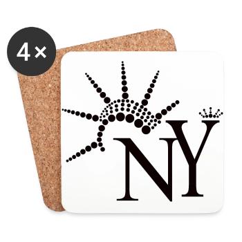 USA New York Freiheitsstatue Geschenk - Untersetzer (4er-Set) - Weiß - Vorne