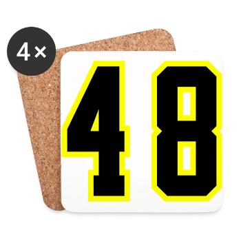 48 Number Leotard - Coasters (set of 4) - white - Front