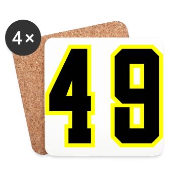 49 Number Leotard - Coasters (set of 4) - white - Front