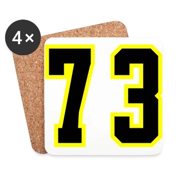 Maillot à 73 numéros - Dessous de verre (lot de 4) - blanc - Devant