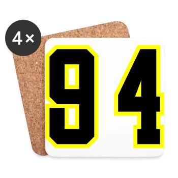 94 Number Jersey - Coasters (set of 4) - white - Front