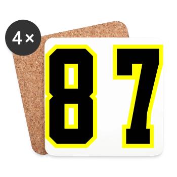 87 Number Leotard - Coasters (set of 4) - white - Front