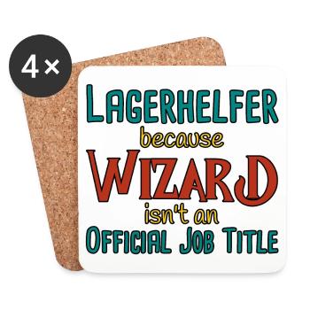 Warehouse Helper Wizard - Coasters (set of 4) - white - Front