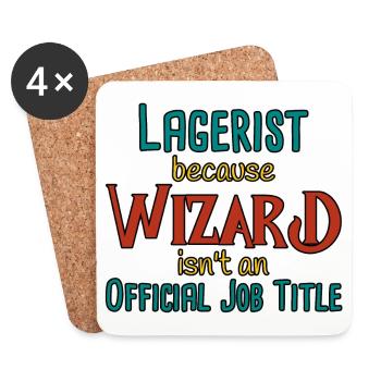 Lagerist Wizard - Untersetzer (4er-Set) - Weiß - Vorne