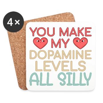 Apotheke Valentinstag Dopamine Levels - Untersetzer (4er-Set) - Weiß - Vorne