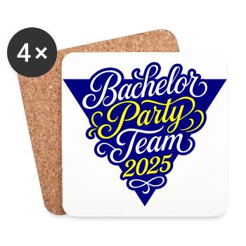 Bachelor Party Team 2025 - Coasters (set of 4) - white - Front