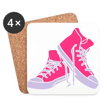 cool shoes - Coasters (set of 4) - white - Front