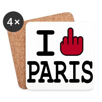 i ficken paris - Untersetzer (4er-Set) - Weiß - Vorne
