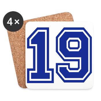 19 - Untersetzer (4er-Set) - Weiß - Vorne