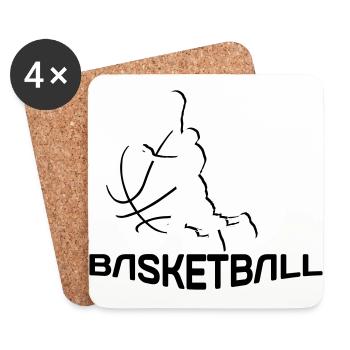basketball.ai - Untersetzer (4er-Set) - Weiß - Vorne