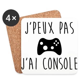 J'peux pas j'ai console - Dessous de verre (lot de 4) - blanc - Devant