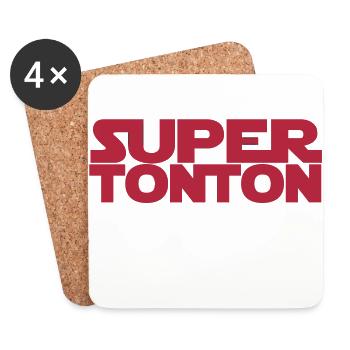 j'ai un super tonton - Dessous de verre (lot de 4) - blanc - Devant