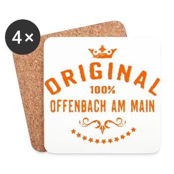 Städte Motiv Offenbach-am-Main City Geschenk - Untersetzer (4er-Set) - Weiß - Vorne