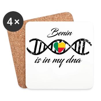 love my dns dna land country Benin - Untersetzer (4er-Set) - Weiß - Vorne