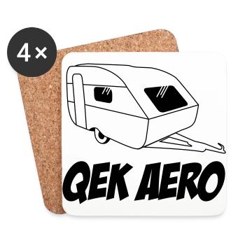 QEK Aero - Untersetzer (4er-Set) - Weiß - Vorne