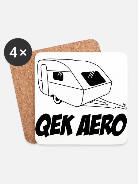 QEK Aero - Untersetzer (4er-Set) - Weiß