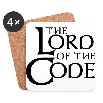 Le Seigneur du Code - Dessous de verre (lot de 4) - blanc - Devant