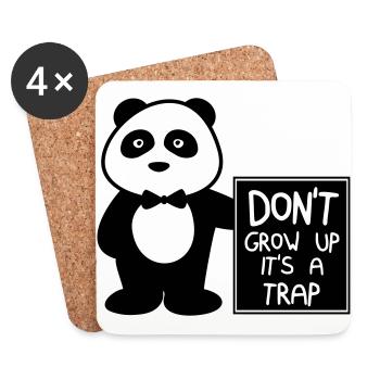 Do not grow up it's a joke - Coasters (set of 4) - white - Front