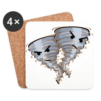 Tornado Hurricane Hurricane Gift Idea Kids - Coasters (set of 4) - white - Front