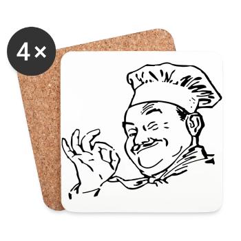 Chefkoch - Untersetzer (4er-Set) - Weiß - Vorne