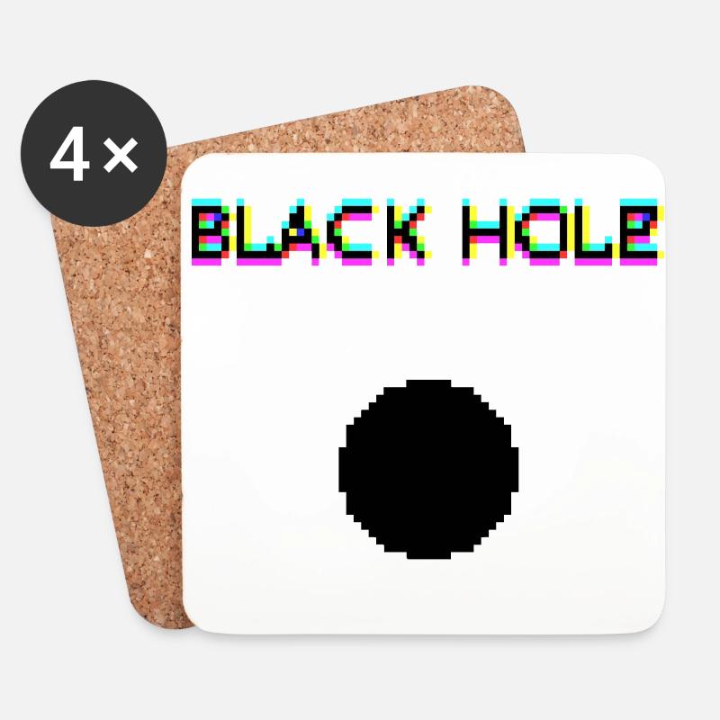 Black Hole - Coasters (set of 4) - white