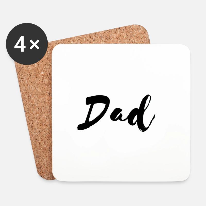 Dad - Untersetzer (4er-Set) - Weiß
