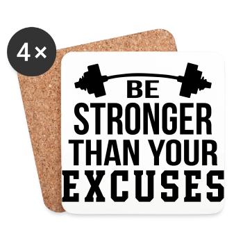 Be Stronger - Coasters (set of 4) - white - Front