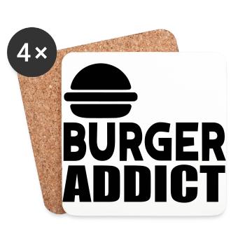burger addict - Coasters (set of 4) - white - Front